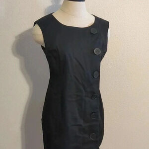 AK Anne Klein stretch button‎ black cocktail dress size 2P